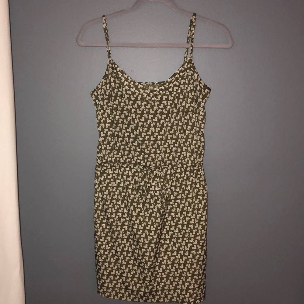 Green patterned dress